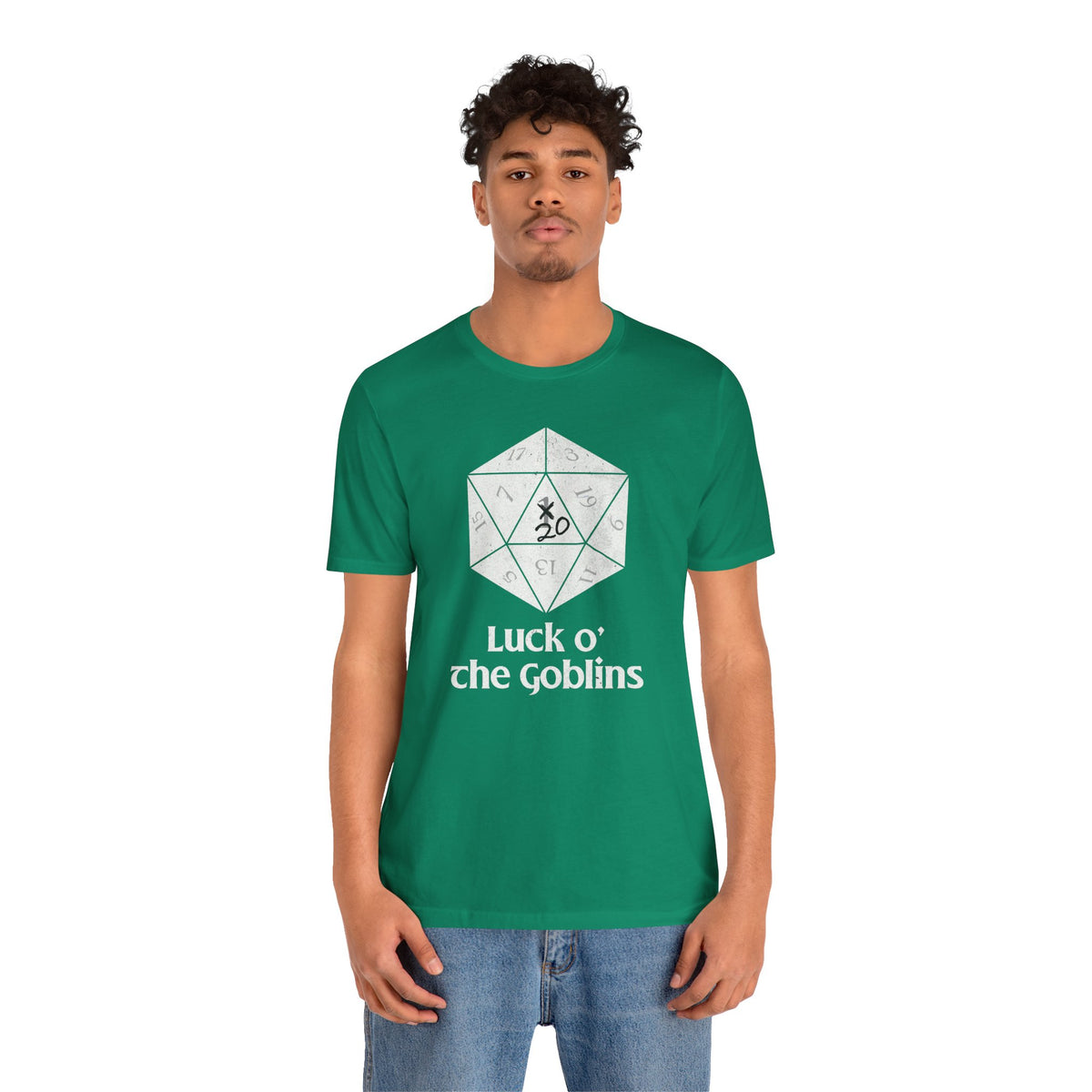 D20 Critical Hit T-Shirt — 'Luck o' the Goblins' RPG Gamer Tee