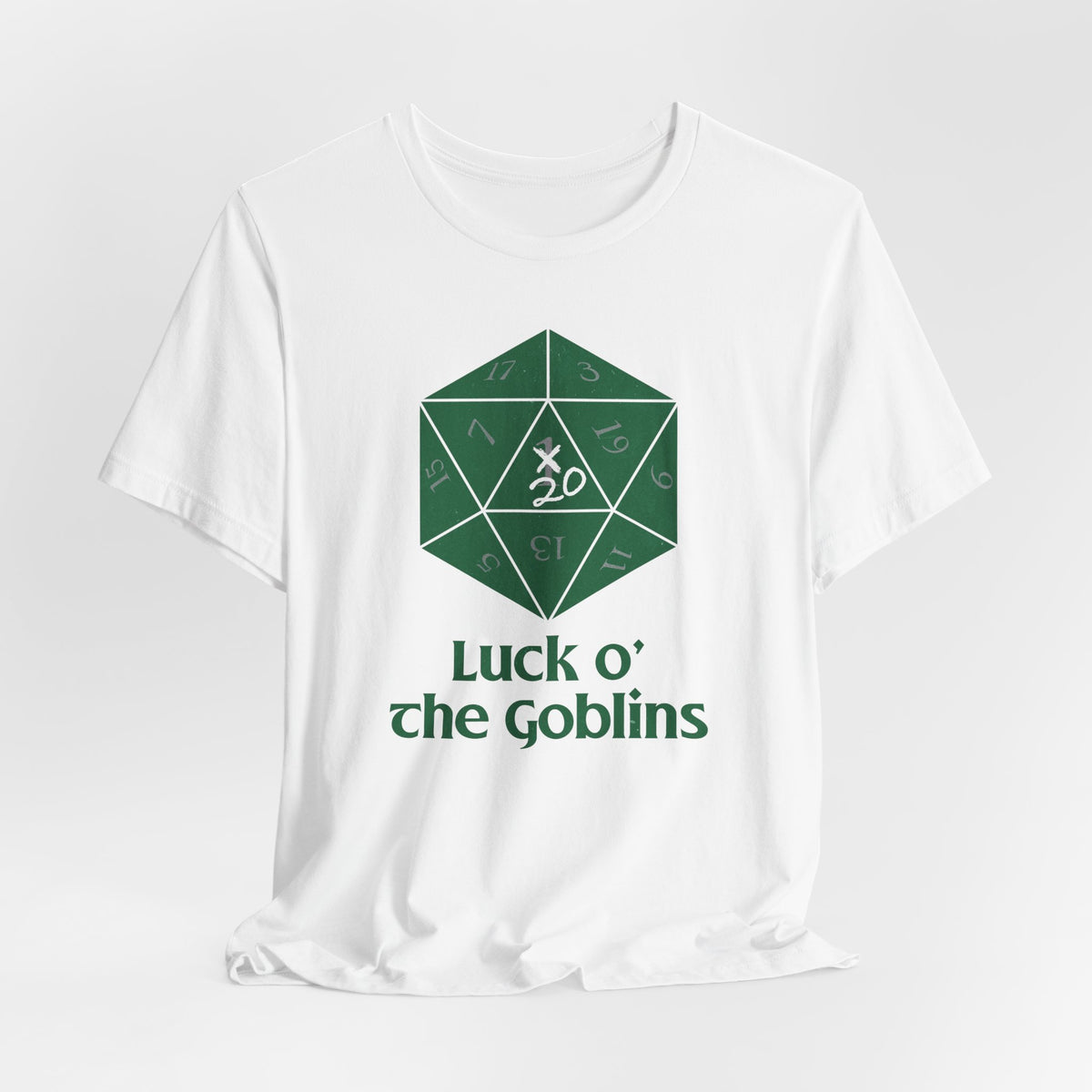 D20 Critical Hit T-Shirt — 'Luck o' the Goblins' RPG Gamer Tee