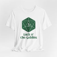 D20 Critical Hit T-Shirt — 'Luck o' the Goblins' RPG Gamer Tee