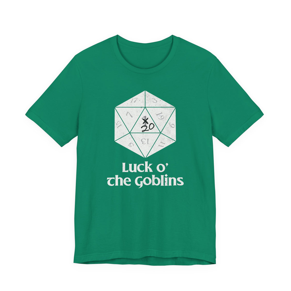 D20 Critical Hit T-Shirt — 'Luck o' the Goblins' RPG Gamer Tee