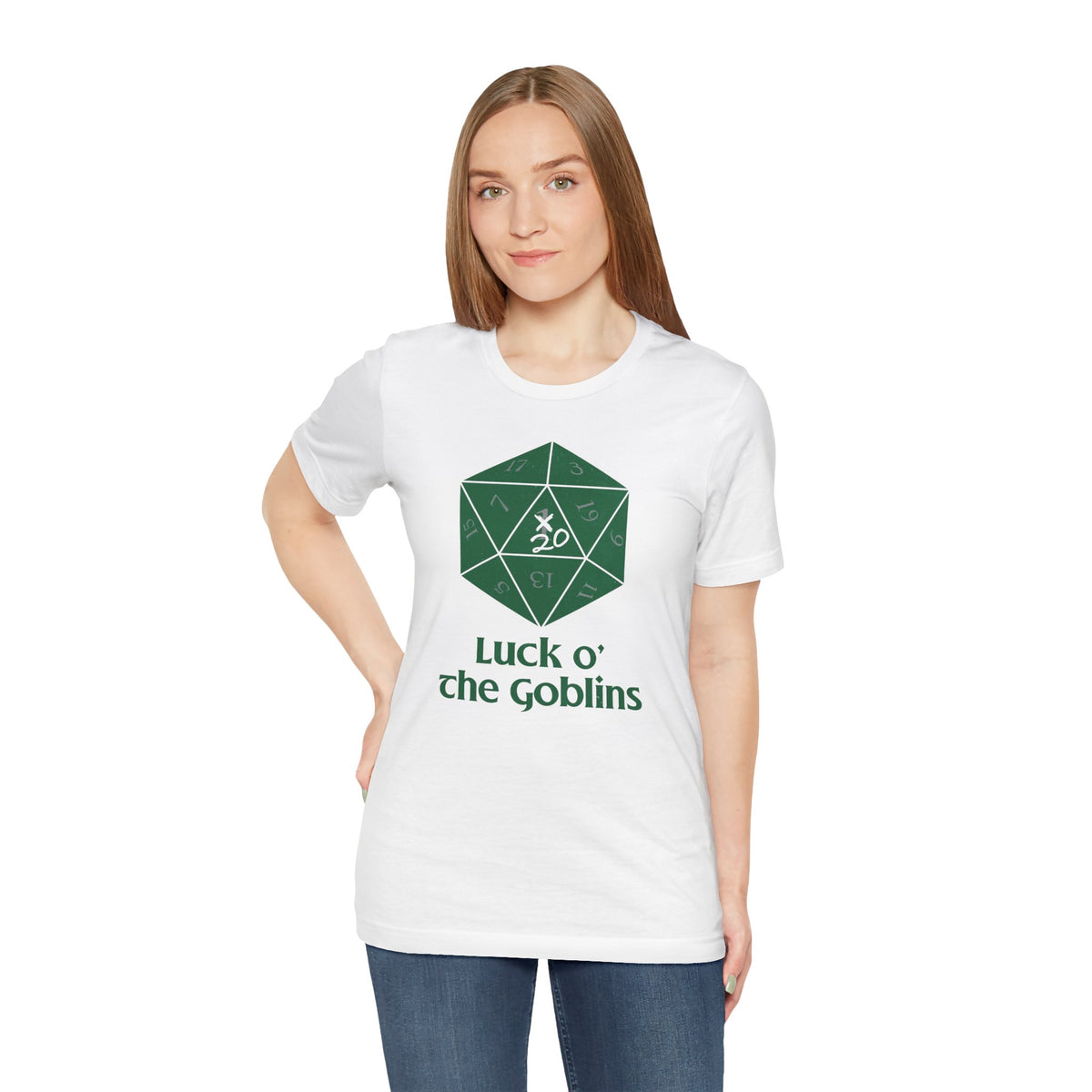D20 Critical Hit T-Shirt — 'Luck o' the Goblins' RPG Gamer Tee