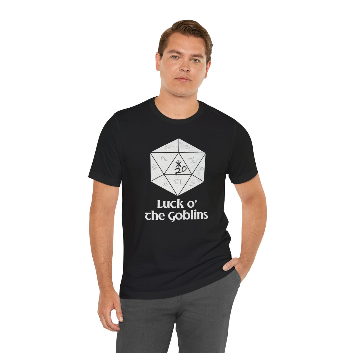 D20 Critical Hit T-Shirt — 'Luck o' the Goblins' RPG Gamer Tee
