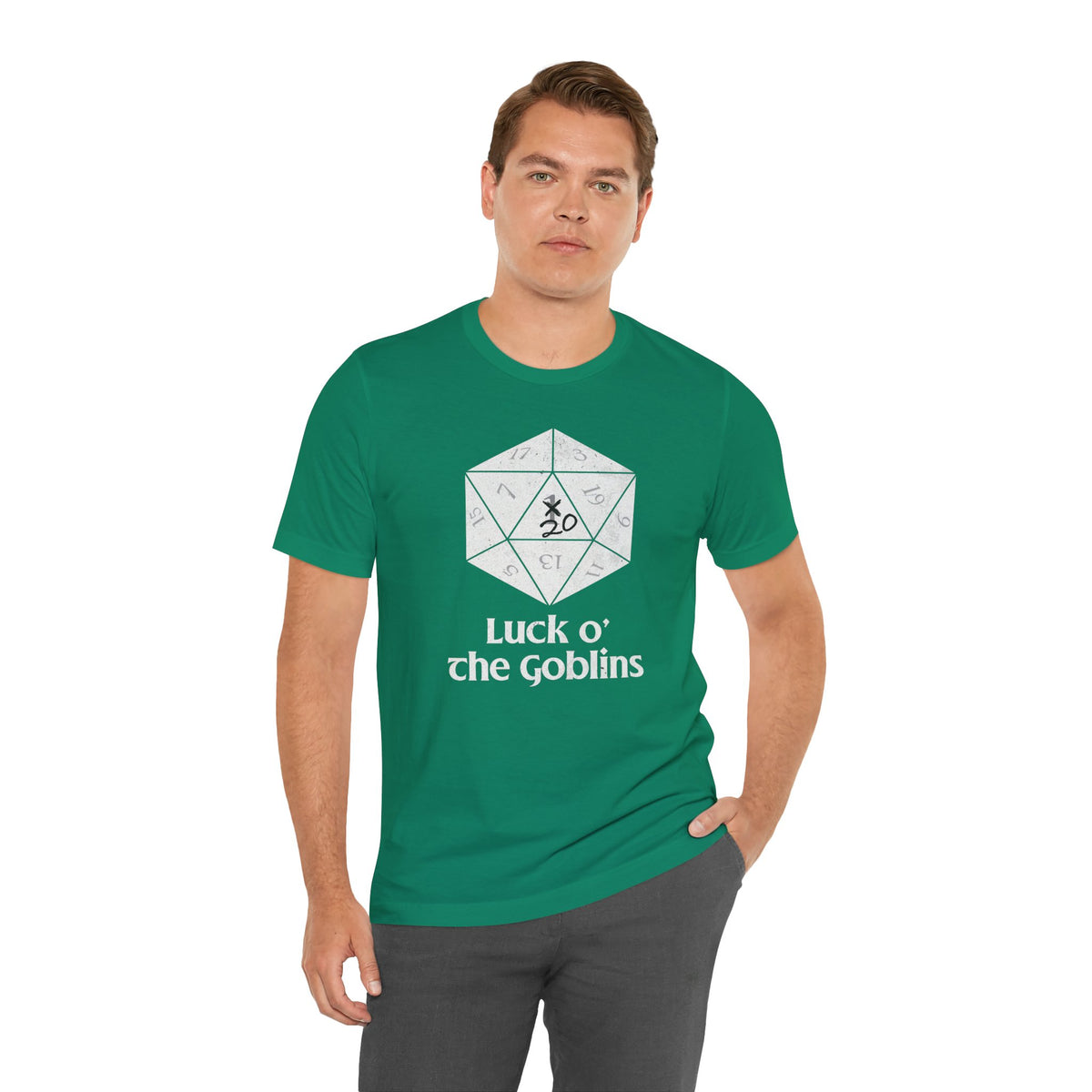 D20 Critical Hit T-Shirt — 'Luck o' the Goblins' RPG Gamer Tee