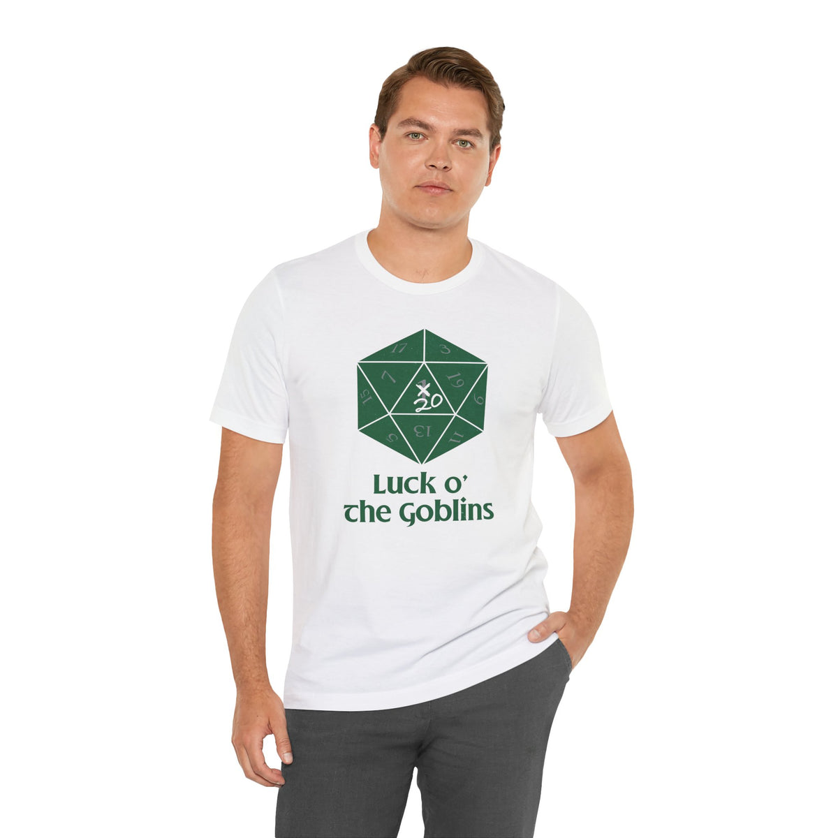 D20 Critical Hit T-Shirt — 'Luck o' the Goblins' RPG Gamer Tee