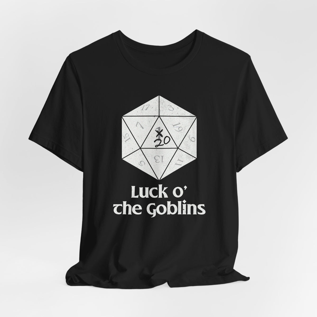 D20 Critical Hit T-Shirt — 'Luck o' the Goblins' RPG Gamer Tee