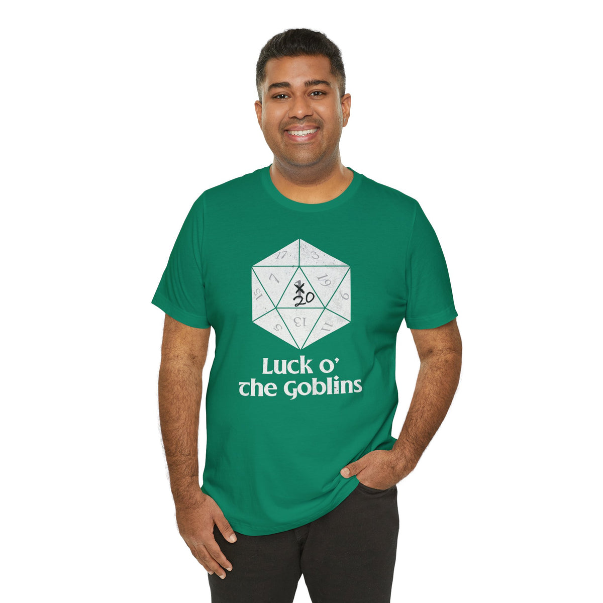 D20 Critical Hit T-Shirt — 'Luck o' the Goblins' RPG Gamer Tee