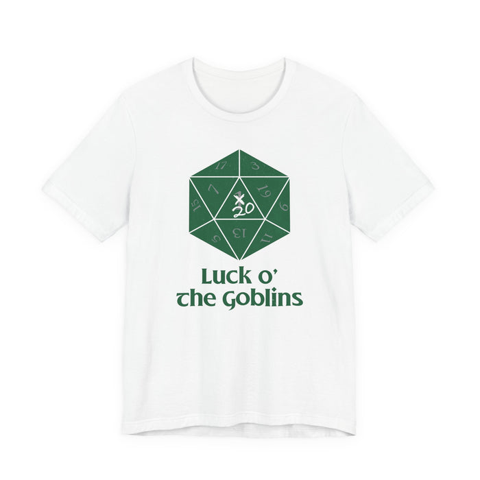 D20 Critical Hit T-Shirt — 'Luck o' the Goblins' RPG Gamer Tee