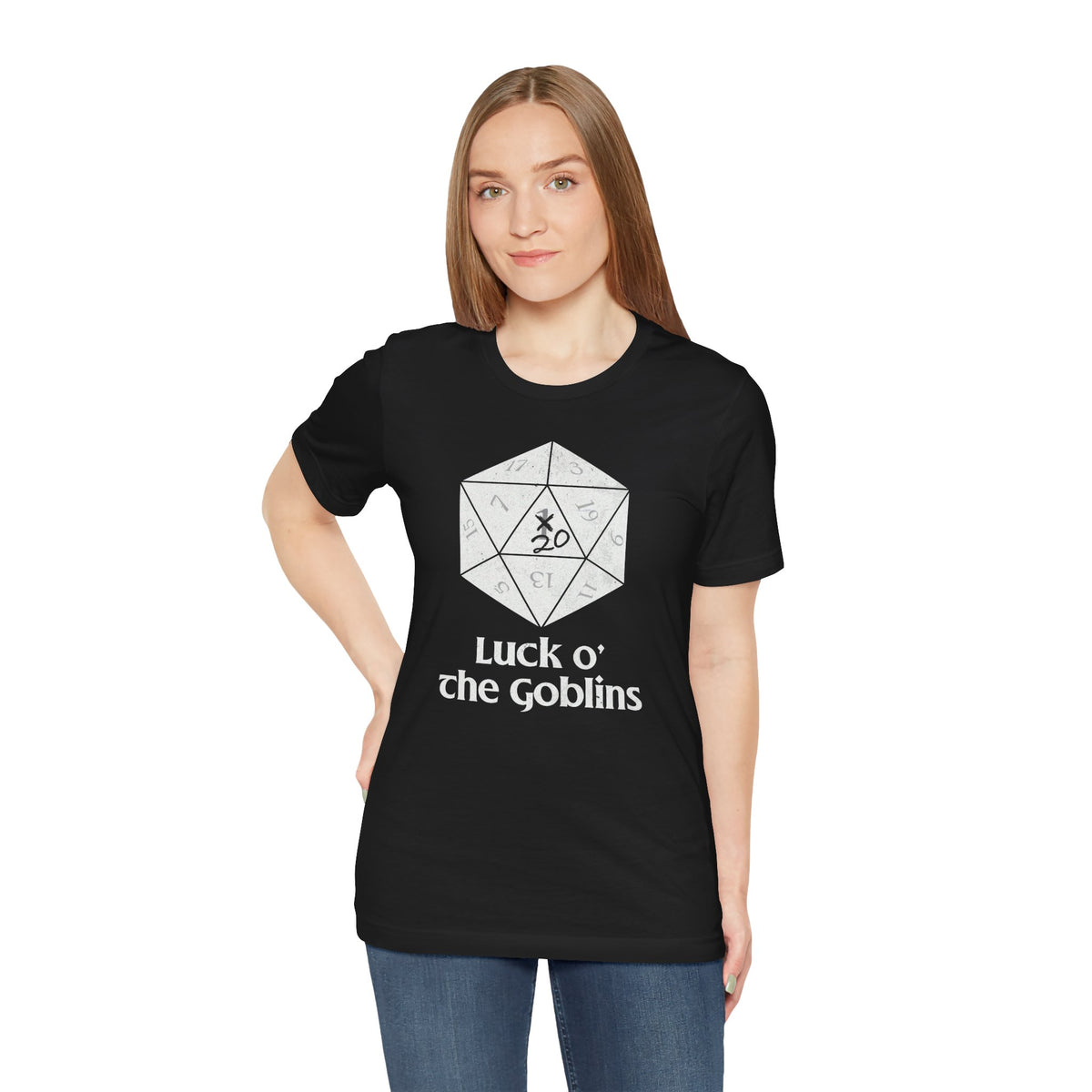 D20 Critical Hit T-Shirt — 'Luck o' the Goblins' RPG Gamer Tee