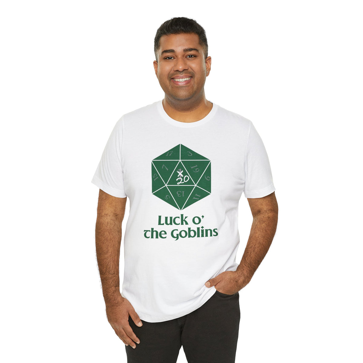 D20 Critical Hit T-Shirt — 'Luck o' the Goblins' RPG Gamer Tee