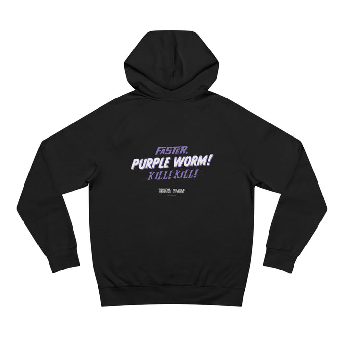 Faster Purple Worm Hoodie