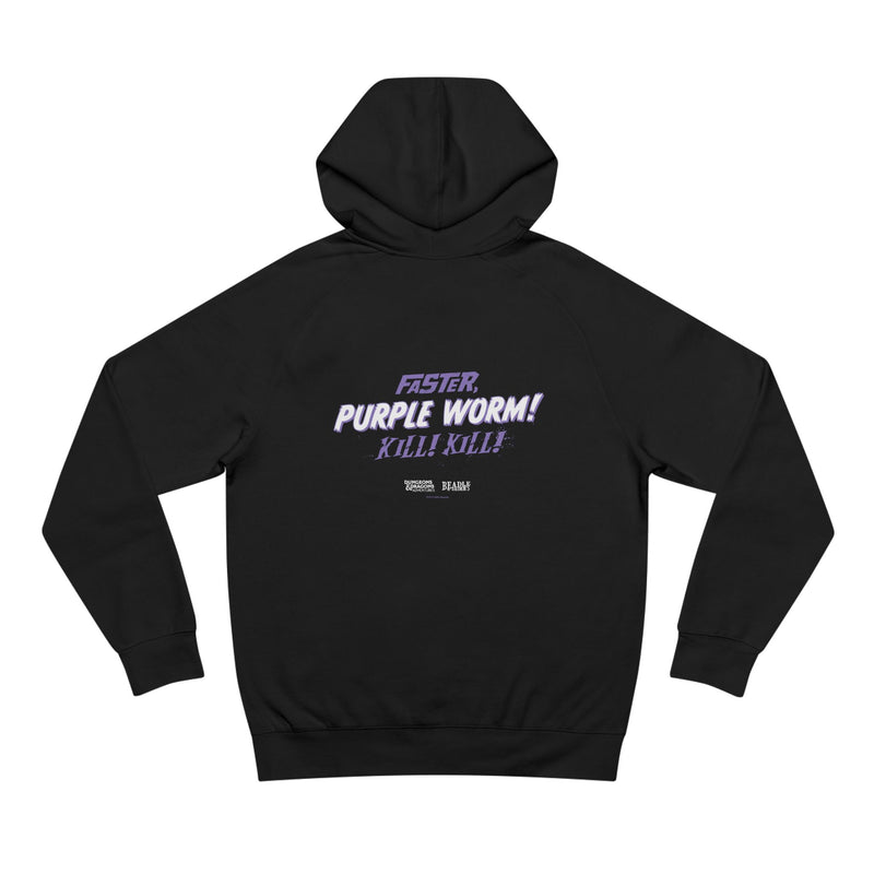 Faster Purple Worm Hoodie