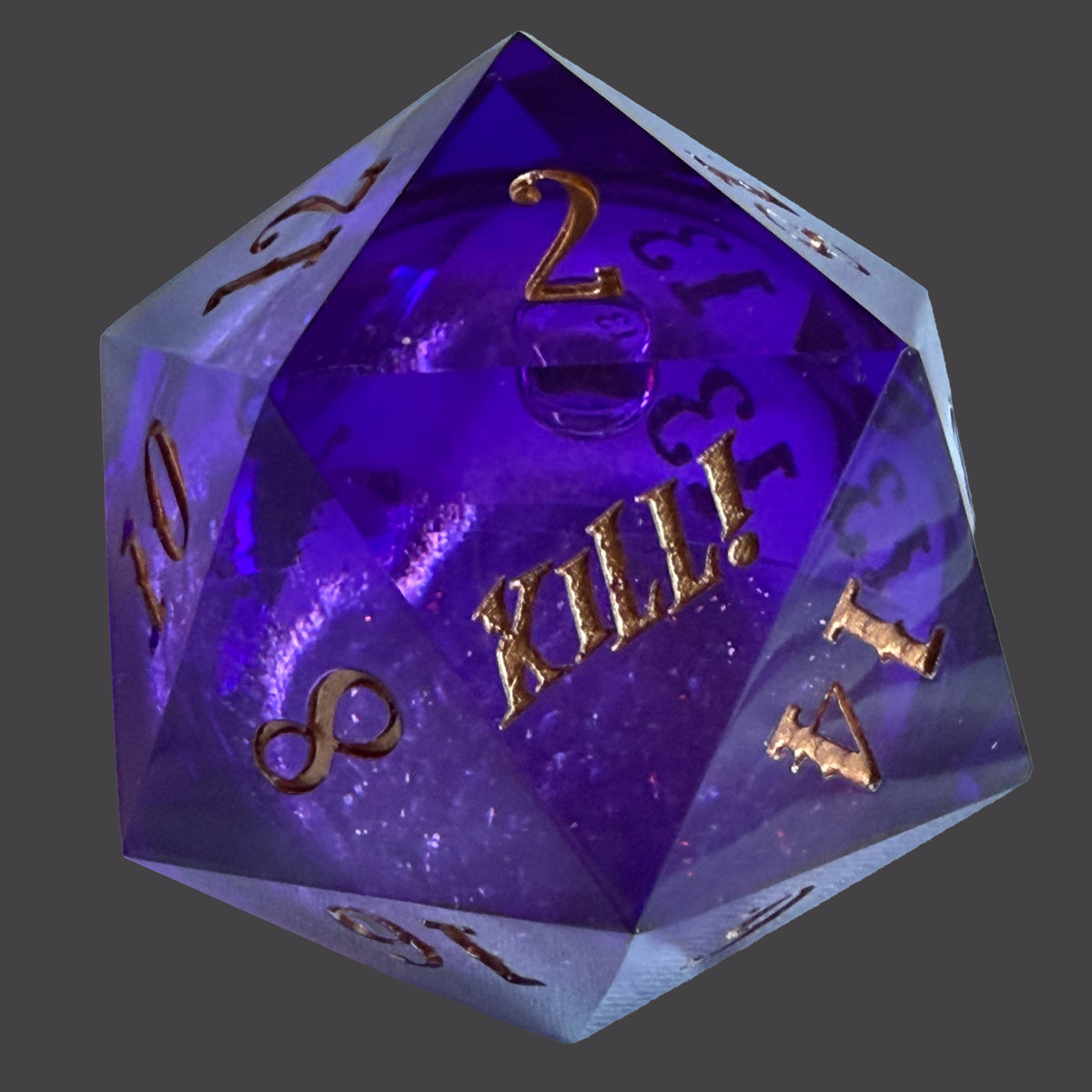 Faster, Purple Worm! Kill! Kill! Chonky D20 (55MM)