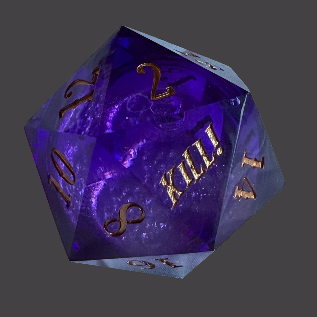 Faster, Purple Worm! Kill! Kill! Chonky D20 (55MM)