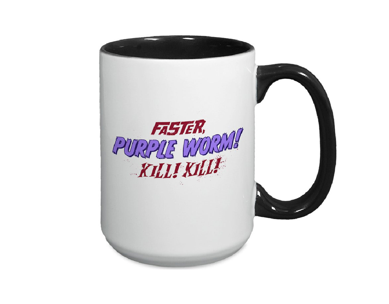 Faster, Purple Worm! Kill! Kill! Logo Mug