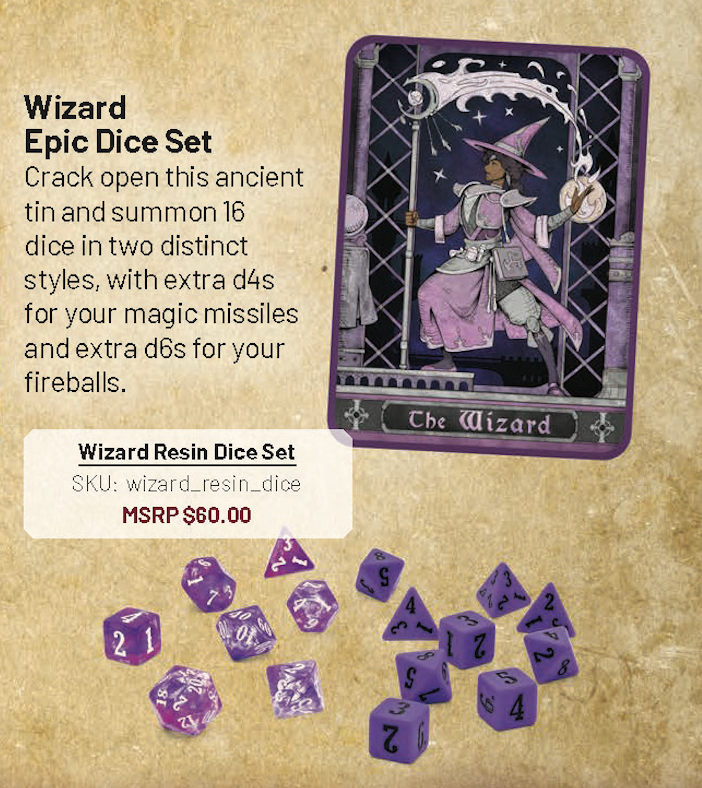 Epic Character Class Dice Set: The Wizard