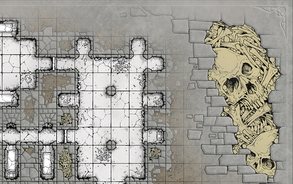 Fantasy Dungeon Terrain Vaults Of Enveron - Set Completo Per D&D, Pathfinder E RPG Con Mappe Modulari, Trappole E Oggetti Interattivi