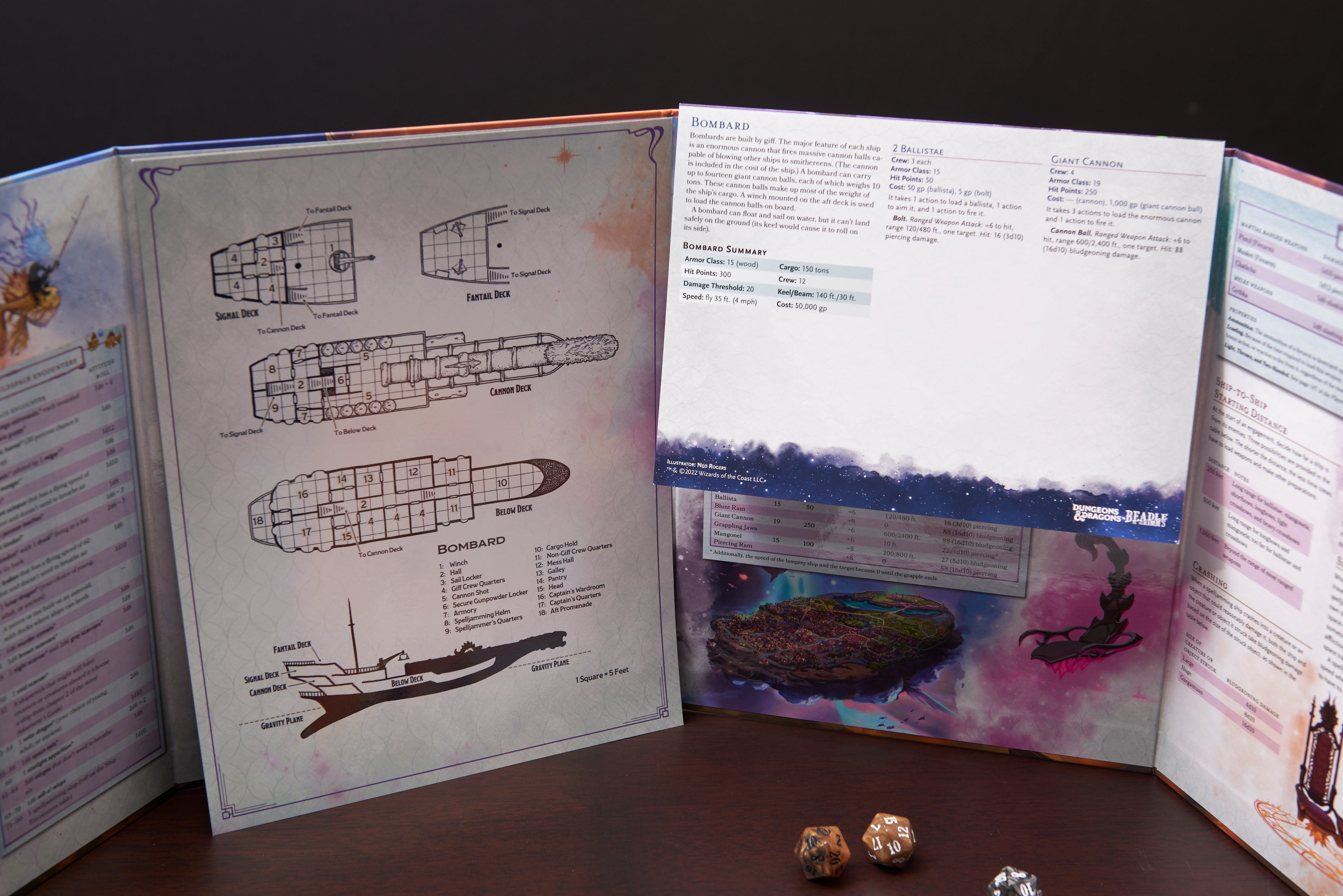 Spelljammer Platinum DM Screen Interior Photo